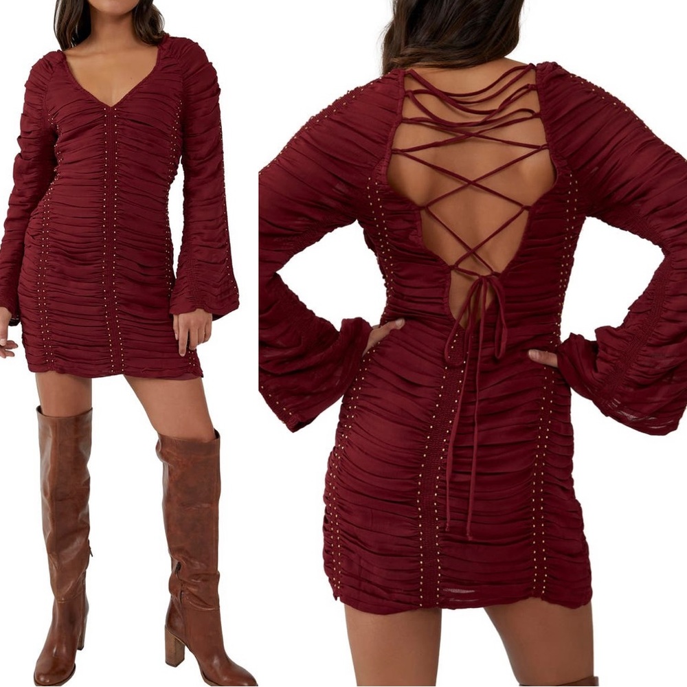 NWOT Free People Western Romance Mini Dress